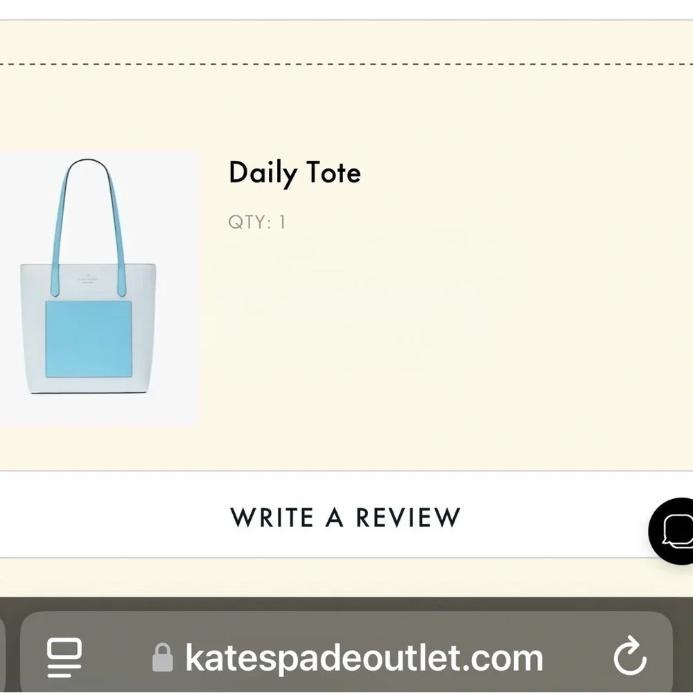 Kate Spade Blue Daily Tote Top Zipper Closure Front Slip Pocket Gently Used EUC - Picture 17 of 17